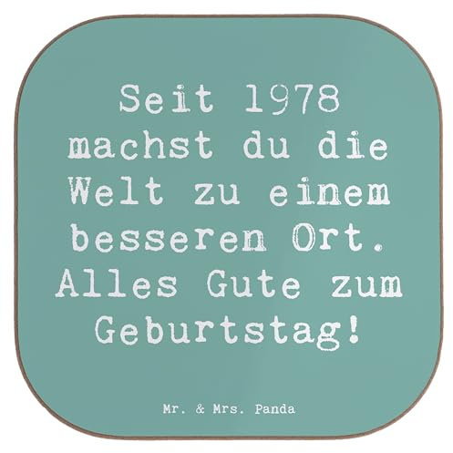 Mr. & Mrs. Panda Untersetzer für Gläser Spruch 1978 Geburtstag - Geschenk, Alles Gute, Tassen, Jahrgangsfeier, 70er Jahre, sgeschenk, Geburtsjahr, besondere Anlässe, lustige, Seit, Freude schenken