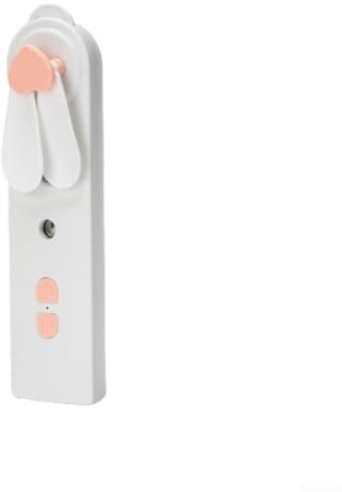 Ventilador de mano con humidificador, mini ventilador recargable por USB, multifunción, compacto (rosa)