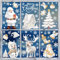 9 Blatt Fensterbilder Weihnachten,Weihnachtssticker Selbstklebend,Fensterdeko Weihnachten,Aufkleber Weihnachten,Fensterbilder Weihnachten Selbstklebend,Frohe Weihnachten Aufkleber