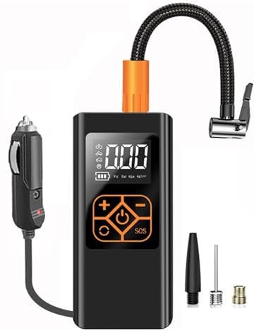 MZZYG Air Compressor 12v Air Pump For Car Portable Tyre Inflator Electric Motorcycle Pump Air Compressor For Car Motorcycles Bicycles Rapid Inflator(Wired Style)