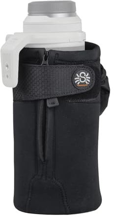 SPIDER HOLSTER - SpiderPro Camera Lens Pouch v2 for Any Belt Featuring One-Handed Access Velcro Strap, Built-in Rain Hood, and Velcro Lens-Cap Tether – Designed to Fit 70-200mm f/2.8 Lenses