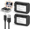 2 Pack 2880mAh NP-FZ100 Akku, USB-C Schnelllade-Ersatzakku Kompatibel mit Sony A7R IV, A7R III, A7 III, A7C, A7C II, A6500, A6600, A6700, FX3, ZV-E1 mit Einer Aufbewahrungsbox