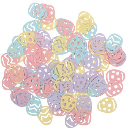 Toyvian 100stücke Ostern Konfetti Und Tischdekorationen Bunte Eier-papierstückchen Für Fröhliche Feiern Geeignet Für Osterfeste Frühlingspartys Und Geburtstagsfeiern