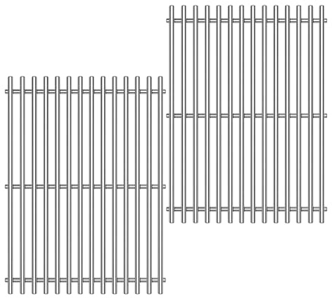 Dictirdy 9MM 15 Stainless Steel Grill Grates for Weber Spirit E-210 Spirit E/S 200 & 210 Genesis Silver A Spirit 500 Gas Grill with Side Control Panel for Weber 7522 65905 65904 Spirit 200 Series
