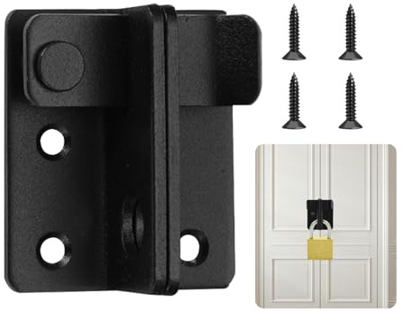 Chiavistello per porta con serratura, in acciaio inox, piccolo chiavistello chiudibile con lucchetto, serratura a capannone per camera da letto, porta del bagno, armadio, porta del garage