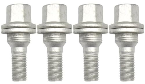 BASPHHH écrou Jante Compatible avec Peugeot pour 206 1998-2016 pour 207 2006-2016 ÉCROUS DE Roue BOULONS SIÈGE Plat 17MM Hex