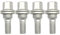 BASPHHH écrou Jante Compatible avec Peugeot pour 206 1998-2016 pour 207 2006-2016 ÉCROUS DE Roue BOULONS SIÈGE Plat 17MM Hex