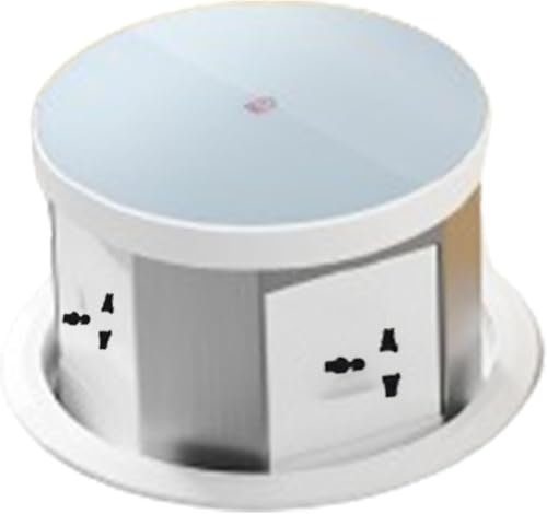 Pop up Power Sockets with 15W Wireless Fast Charger, Touchscreen Automatic Pop up Socket with 3 x UK Plugs, 1x USB & 1x Type C Port, Aluminum Alloy Material, for Home Office Kitchen Worktops Desktop