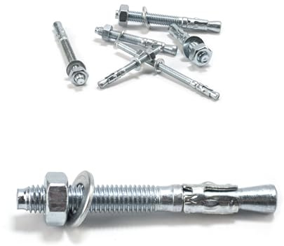 20 pièces de boulons d'ancrage M8, ancres en béton pour charges lourdes, ancres lourdes M8x70mm, boulons d'ancrage pour garde-corps, béton, fenêtre, pierre, machines, poutres, vis de fixation