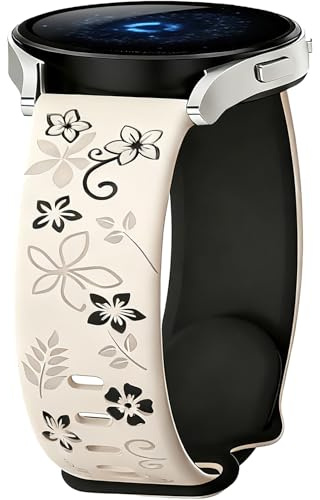 PKQTOP Flower Correa de repuesto para Xiaomi Watch S4 47 mm/S2/S3/S1/Mi Watch2, 22 mm Sport pulsera de reloj de silicona para Realme Watch 3/3 Pro/2/2Pro/S2/S/S Pro