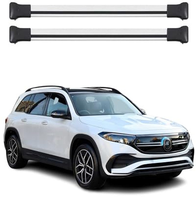 OMAC Dachträger für Mercedes EQB X243 2022-2026 Aluminium Silber 2 Stangen | bis 75 kg Traglast, Querträger, Grundträger