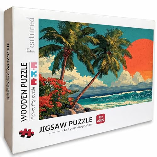 Wellen Puzzle 3000 Teile für Erwachsene, DIY Holzpuzzle 122x81cm, Holzpuzzle Erwachsene für Die Ganze Familie, Groß Clevere Rätsel, Deko Puzzles und Geschenke, Geschicklichkeitsspiel, (Baum) 6-3619