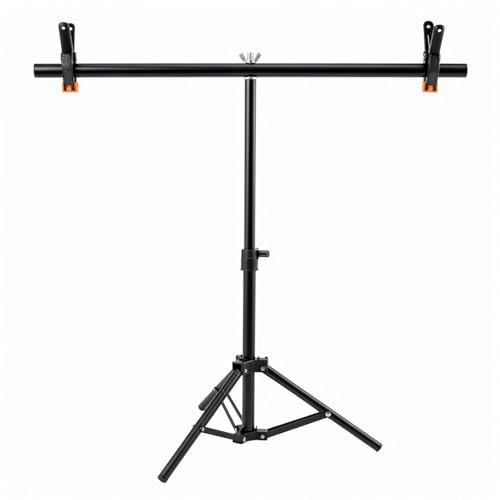 GREENSAPPIRE Tabletop Photography Backdrop Stand Kit – 68 cm / 27 Inches Mini T-Shape Support Stand for Photo Studio, Desktop Background Paper, Light Holder, Adjustable Photography Backdrop Holder