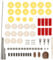 Flöten-Reparaturwerkzeug-Set, Flöten-Wartungs-Set, Flöten-Pads, Ersatz, praktisches DIY-Reparatur-Wartungsset, Musikinstrumenten-Teile-Zubehör für Flöte mit Rollen, Einstellschrauben,