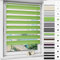 Magiea Doppelrollo Klemmfix ohne Bohren & mit Bohren, Grün B100 x H120 cm Stoffbreite 96 cm, Klemmrollo lichtdurchlässig und Blickdicht, Fensterrollo Sonnenschutzrollo für Fenster