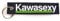 RENEGADE Motorrad Schlüsselanhänger aus Stoff mit Schlüsselring Bestickt & Kratzfest (130 x 30 mm, schwarz). Ideal für Ihr Motorrad (Kawasexy schwarz)