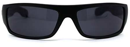 Locs Mad Dog Hardcore Gangster Cholo Rechteckige Sonnenbrille (Mattschwarz, 2,25) - Herren - Klassisch - UV-Schutz - für den täglichen Gebrauch - für junge Männer, Gangster-Cholo-Fans