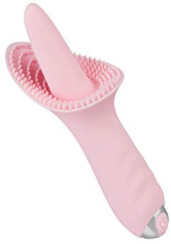EIS Auflegevibrator mit zungenförmiger Spitze | Wiederaufladbarer Vibrator mit 10 Programmen | Wasserdichtes (IPX7) Sex-Spielzeug für Frauen | Gleitfreudiges Material | Starke Vibrationen | 14 cm