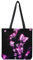 Dolyues Damen-Tragetasche aus Segeltuch mit Tasche, große Kapazität, wiederverwendbare Einkaufstasche, Violettes Schmetterlings-Design, Large
