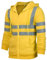 AUBIG Herren Sicherheitsjacke Kapuzen Sweatshirt Reflektierend Jacke Warnjacke Verkehr Arbeitsjacke Warnschutzjacke Gelb M