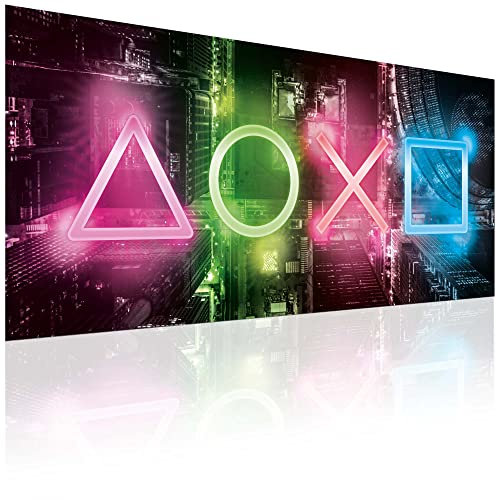 GOODS+GADGETS Póster Gamer XXL; Póster Foto Consola de Juegos; Impresión de Arte de Pared de Formas Geométricas 100 x 45 cm Decoraciones de Pared con Colores Impresionantes
