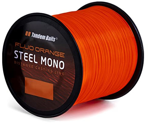 Tandem Baits Mono Fluo Angelschnur für Angelrute | Angelzubehör für Karpfenrute | Nylonschnur zum Große-Fische-Angeln | Karpfenzubehör für Profis & Hobby-Angler 12 m /,3 mm Orange
