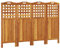 vidaXL Paravent Trennwand Raumteiler Spanische Wand Raumtrenner Sichtschutz Zusammenklappbar Vielseitig 4-TLG. 162x2x115cm Massivholz Akazie