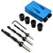 14 In 1 Woodwork Guides Joint Angle Tool Carpentry Locator Pocket Hole Jig Kit 15 Degree Inclined Hole Fixture 6/8/10mm Drill Bits Dowel Screw Drill Kit