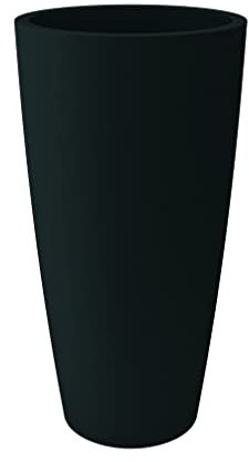 Nicoli Pot DE Jardin Haut Style 38X85H CM INTÉRIEUR EXTÉRIEUR, sous-Pot Amovible (38X85H CM, Anthracyte)