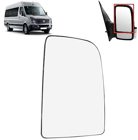 BIAREN Wing Mirror Upper Glass Right Non-Heated For Mercedes Sprinter Volkswagen VW Crafter 2006-2018 A0028111833 2E1857588D 28111833, Wing Mirror Glass + Back Plate