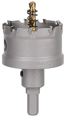 Vearter 52mm Scie Cloche en Métal, Carbure Tungstène Coupeur TCT Trou avec Foret de Centrage, pour Acier Inoxydable, Alliage, Cuivre, Fer, Plastique, Fibre de Verre