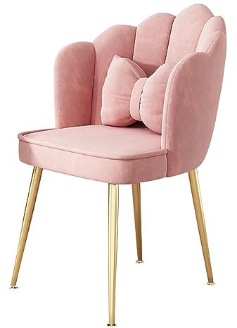 KAMPCO Chaises de Salle à Manger en Velours, Fauteuil de Cuisine rembourré avec Pieds en métal doré, chaises d'appoint de Loisirs pour Salle à Manger, Salon, Chambre à Coucher