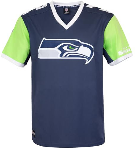 Fanatics Recovered NFL Team Color Block Jersey Trikot (XXL, Seattle Seahawks)
