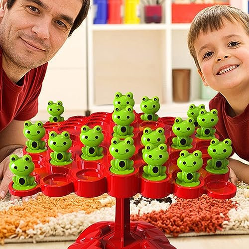 Ausgewogener Laubfrosch, Zahlenzähl-Balance-Brettspiel für Kinder, Frosch-Balance-Zählspielzeug, STEM-Lernspiel, Tisch-Balance-Baumspielzeug für Lehrer und Schüler