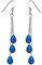 Materia Tropfen Ohrringe Silber 925 mit Zirkonia Steine blau SO-277-Blau