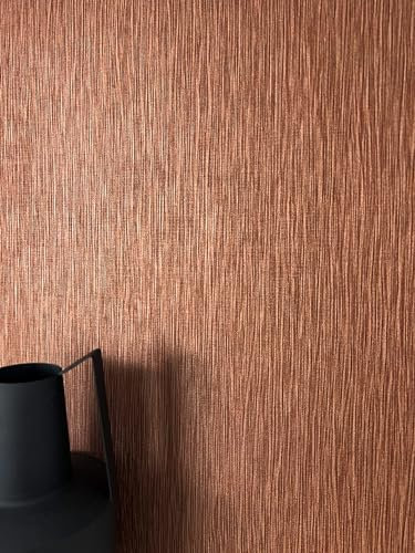 NEWROOM Papier peint Bronze Couleur Unie Intissé - Moderne Cuivre Paillettes Structure Monochrome Couleur Unie