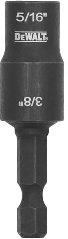 DEWALT FLEXTORQ Socket and Short Extension, SAE, 2 in 1, 5/16 & 3/8 Socket, Double Ended Nut Driver (DWADEND51638)