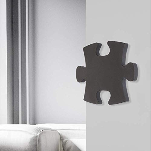 Sibeg Bright LED Jigsaw Puzzles Black White Wall Lamp Aisle Corridor Dining Living Room Bedroom Study Stairs Balcony Iron Acrylic Light Simple Minimalism Comfortable,Colour:White