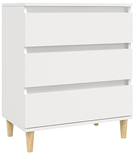 FENLAX Buffetschrank Kommode Breite Sideboard Modern Komodenschrank Für Schlafzimmer Flur Wohnzimmer Mehrzweckschrank 60x35x70 cm Weiß