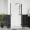 Aquariss 900mm Hinged Shower Enclosure Door with Stainless Steel Handle, Brass Hinges 6mm Self Clean Glass Screen Walk in Matte Black Framed