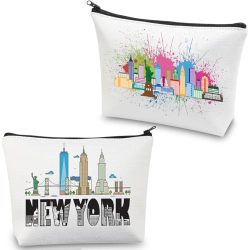 New York Trip Make-up-Kosmetiktasche, New York-Liebhaber, Geschenk, New York, Souvenir, Geschenk, New York, Urlaub, Reisetasche, Reißverschlusstasche, New York Tasche, M, Neu