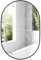HOMCOM Espejo de Baño Ovalado 60x90 cm con Marco de Aluminio Espejo de Pared Decorativo Horizontal o Vertical para Salón Entrada Pasillo Negro