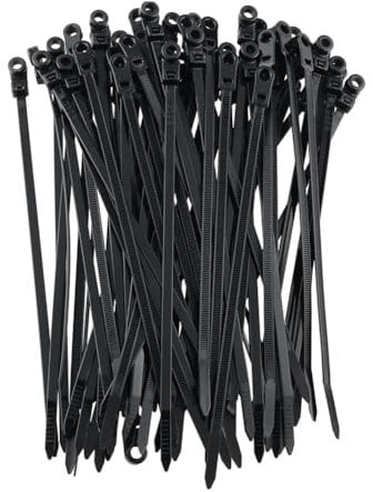 PRATYAHARA 300Pcs Screw Hole Cable Ties Reusable Fixed Nylon Cable Ties Self-Locking Cord Tie Straps Fastening Loop Easy to Use