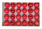Anstore 24 Stück Weihnachtskugeln, Rot Weihnachtskugeln aus Glas, Christbaumkugeln ∅ 6cm, Christbaumschmuck Matt, Glänzend, Glitzernd, Weihnachtsdeko für Feiertage und Partydekoration