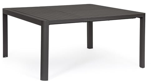 Bizzotto Kiplin Ausziehtisch aus lackiertem Aluminium für den Außenbereich für Garten und Veranda 149 x 97/149
