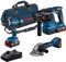 Bosch Professional 18V System Combo-Kit: GSB 18V-45 + GBH 18V-22 + GWS 18V-8 (incl. 3 GBA 4,0 Ah, GAL 18V-40, Maletín - Amazon Exclusive