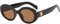 AYBIOSD Vintage Oval Katzenaugen Sonnenbrille Damen Klein Schmal Cateye Brille UV400 Schutz Retro Sunglasses Für Fahren Reisen,Black 2