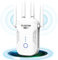 QLOCOM 2025 Nouveau Répéteur WiFi Puissant 1200Mbps Amplificateur WiFi, Double Bande 5GHz & 2.4GHz WiFi Extender avec WPS, Booster WiFi Compatible avec Toutes Les Box Internet