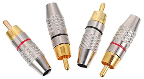 HOMSFOU 4Pièces Connecteur Plaqué Or pour Haut-parleurs Adaptateur Audio et Pratique Transmission de Signal