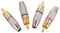 HOMSFOU 4Pièces Connecteur Plaqué Or pour Haut-parleurs Adaptateur Audio et Pratique Transmission de Signal